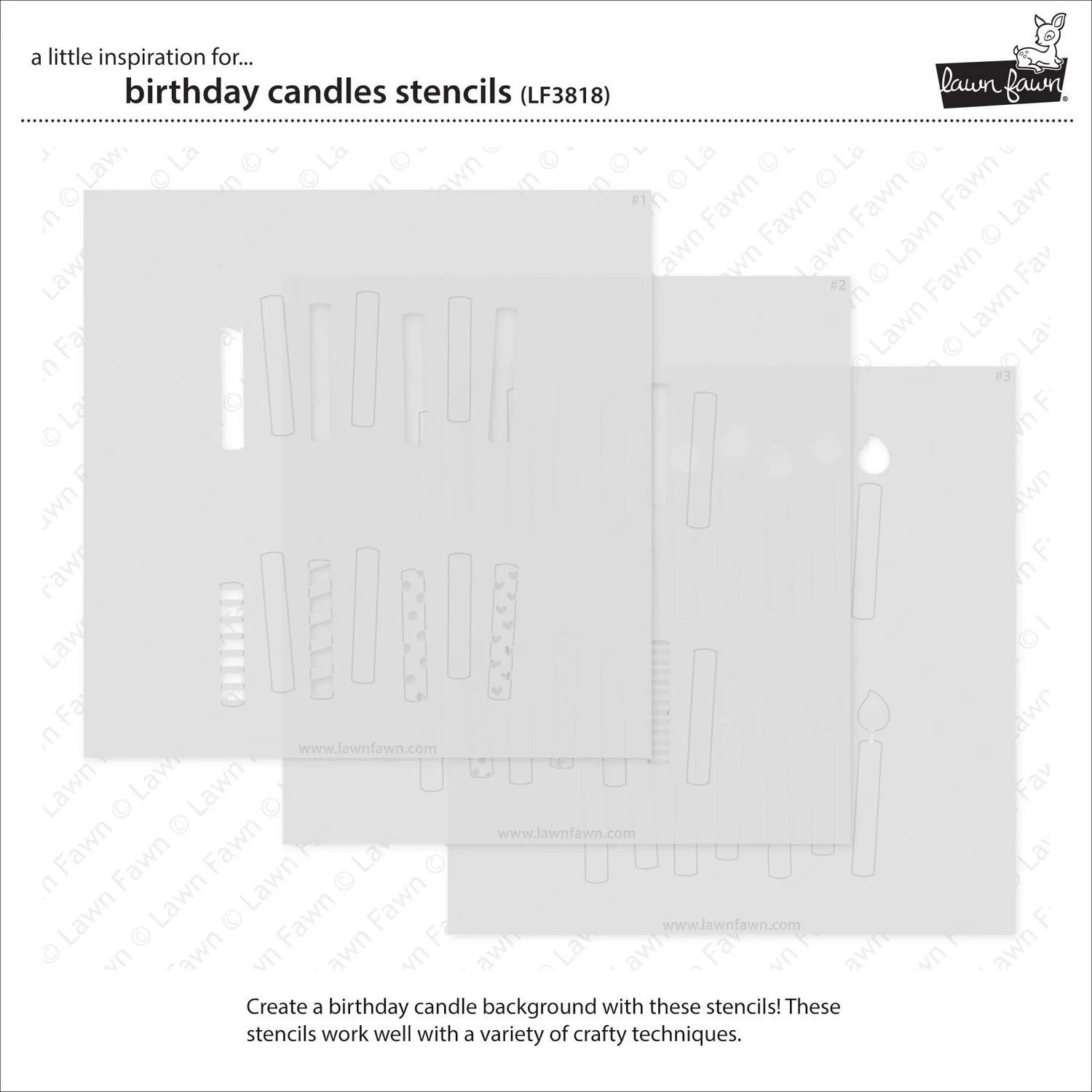 Lawn Fawn Birthday Candles Stencils Schablonen Geburtstag