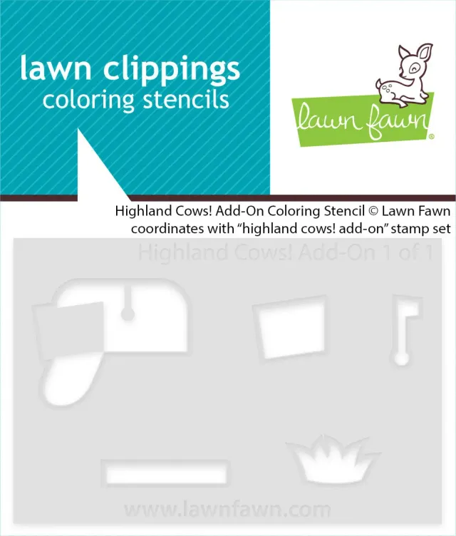 Lawn Fawn Highland Cows Add-On LF4121 Schablone 1-teilig