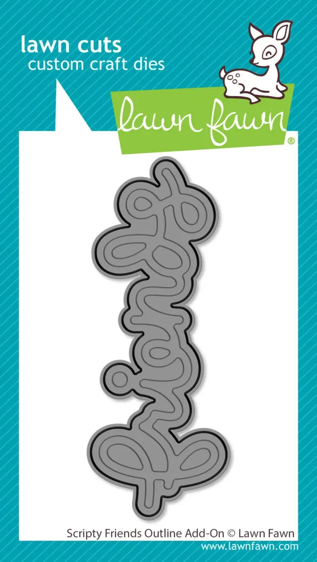Lawn Fawn Lawn Cuts Scripty Friends Outline Add-On Stanze 1-tlg