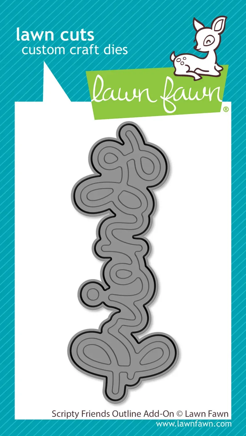 Lawn Fawn Lawn Cuts Scripty Friends Outline Add-On Stanze 1-tlg
