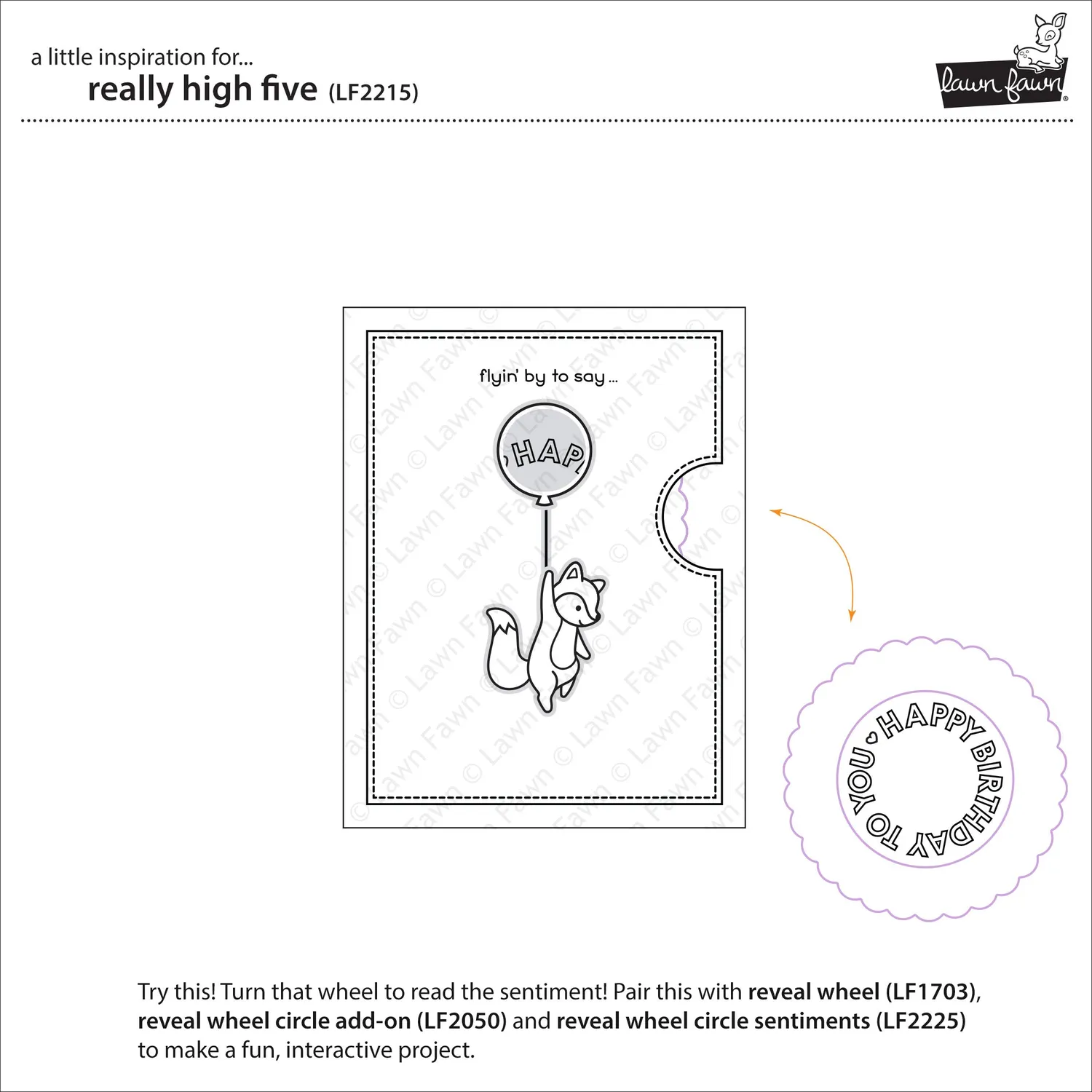 Lawn Fawn Really High Five LF2215 Clear Stempelset Geburtstag