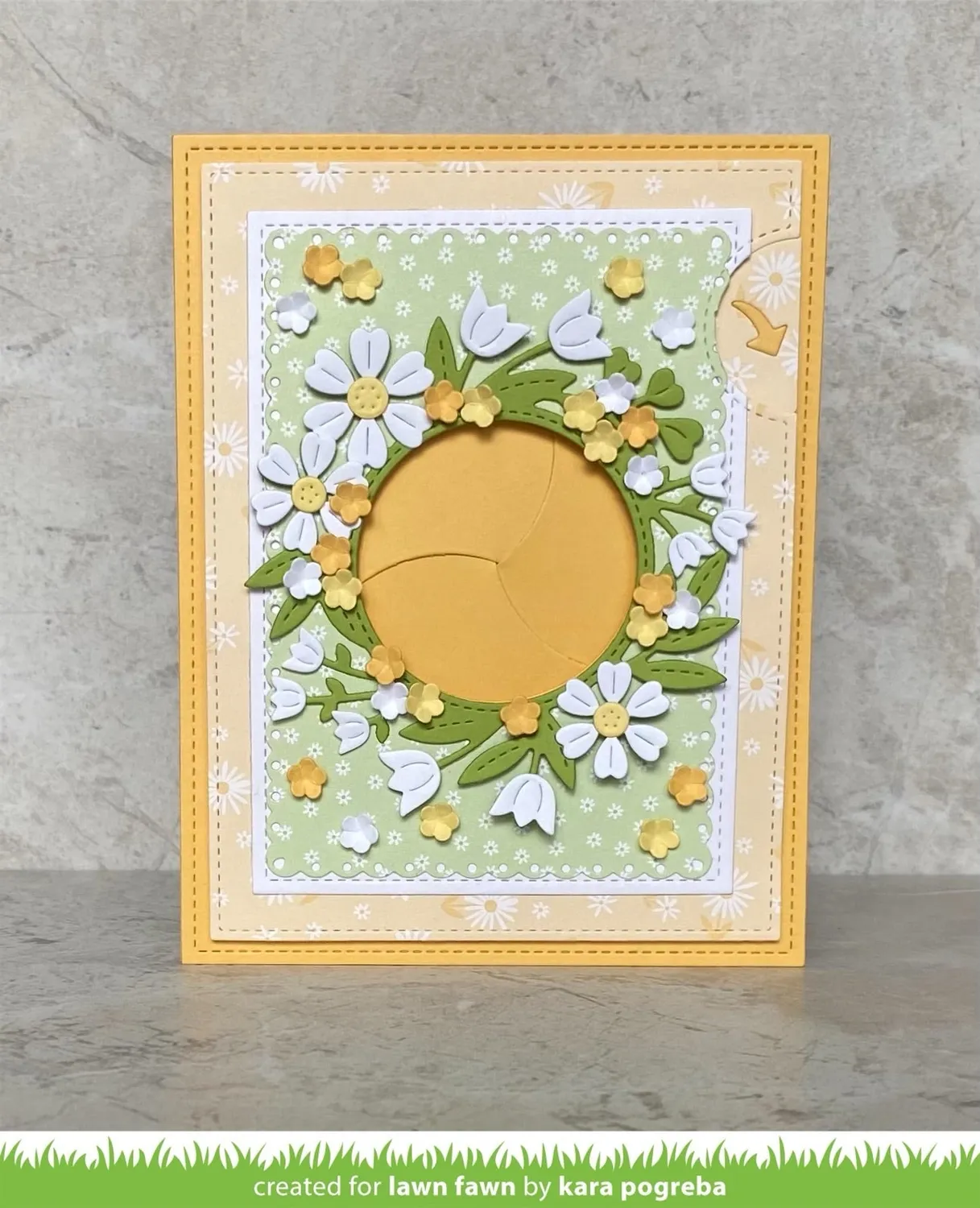 Lawn Fawn Magic Iris Floral Wreath Add-On Stanzen