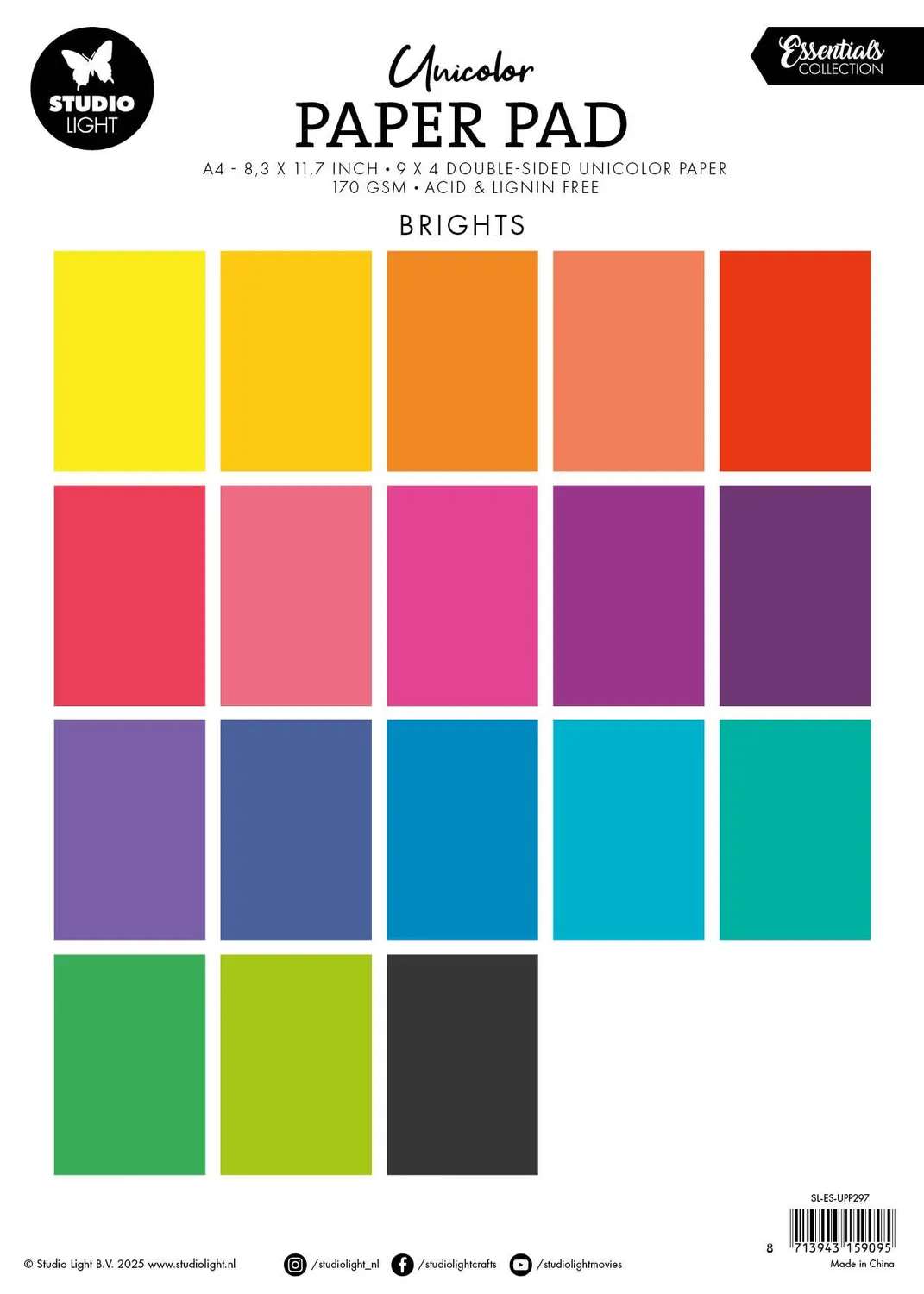 StudioLight Essentials Brights Unicolor Papierblock A4