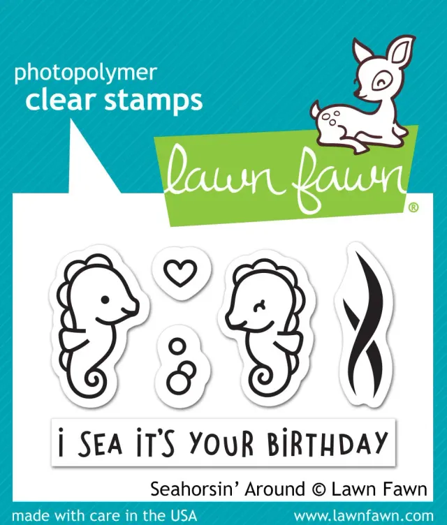 Lawn Fawn Seahorsin Around Clear Stamps Geburtstag Mini-Set