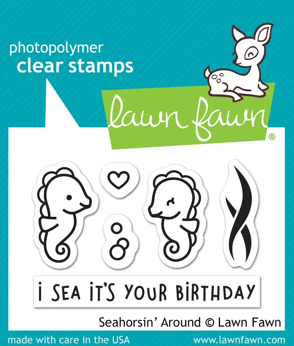 Lawn Fawn Seahorsin Around Clear Stamps Geburtstag Mini-Set
