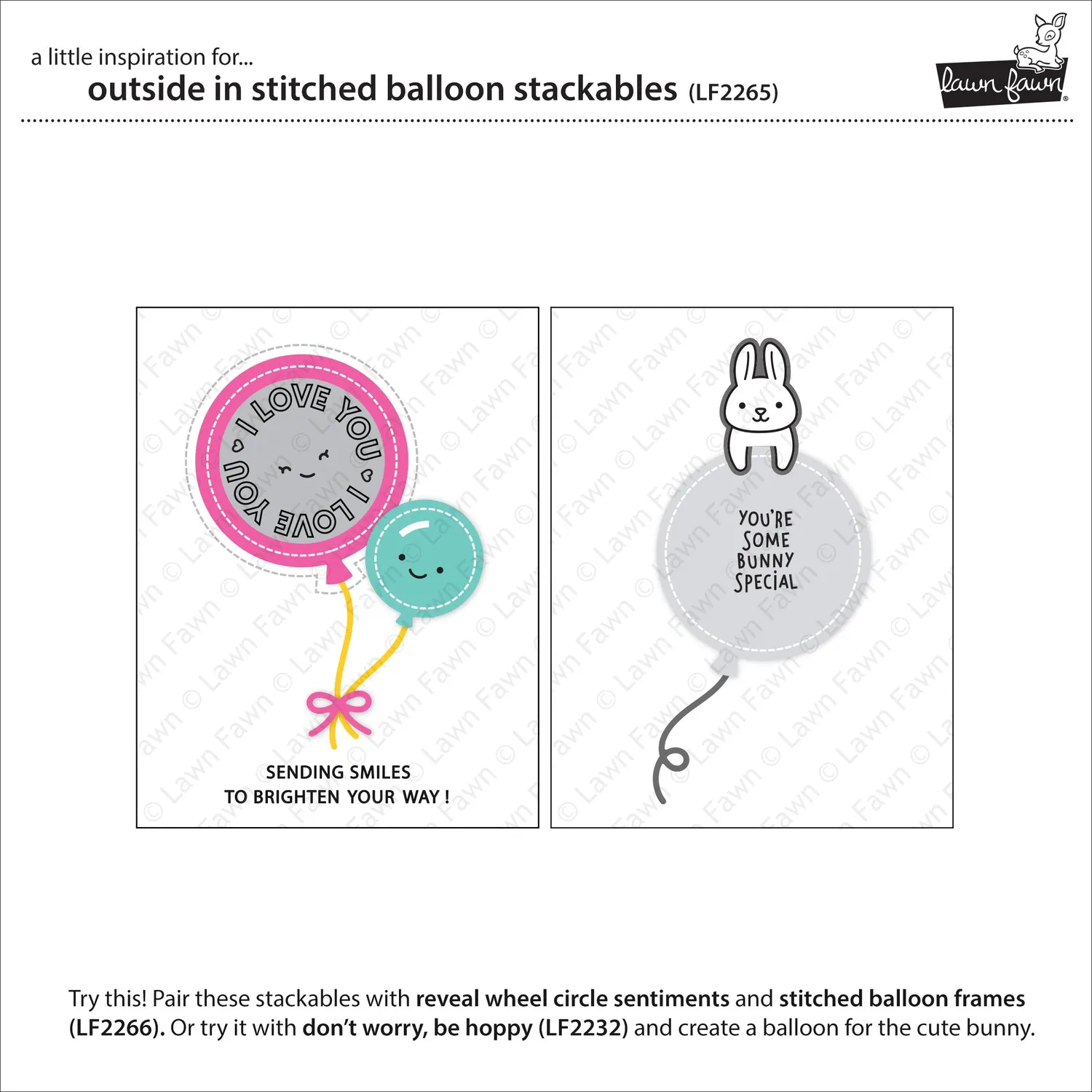 Lawn Fawn Lawn Cuts Outside In Stitched Balloon Stackables Stanzen