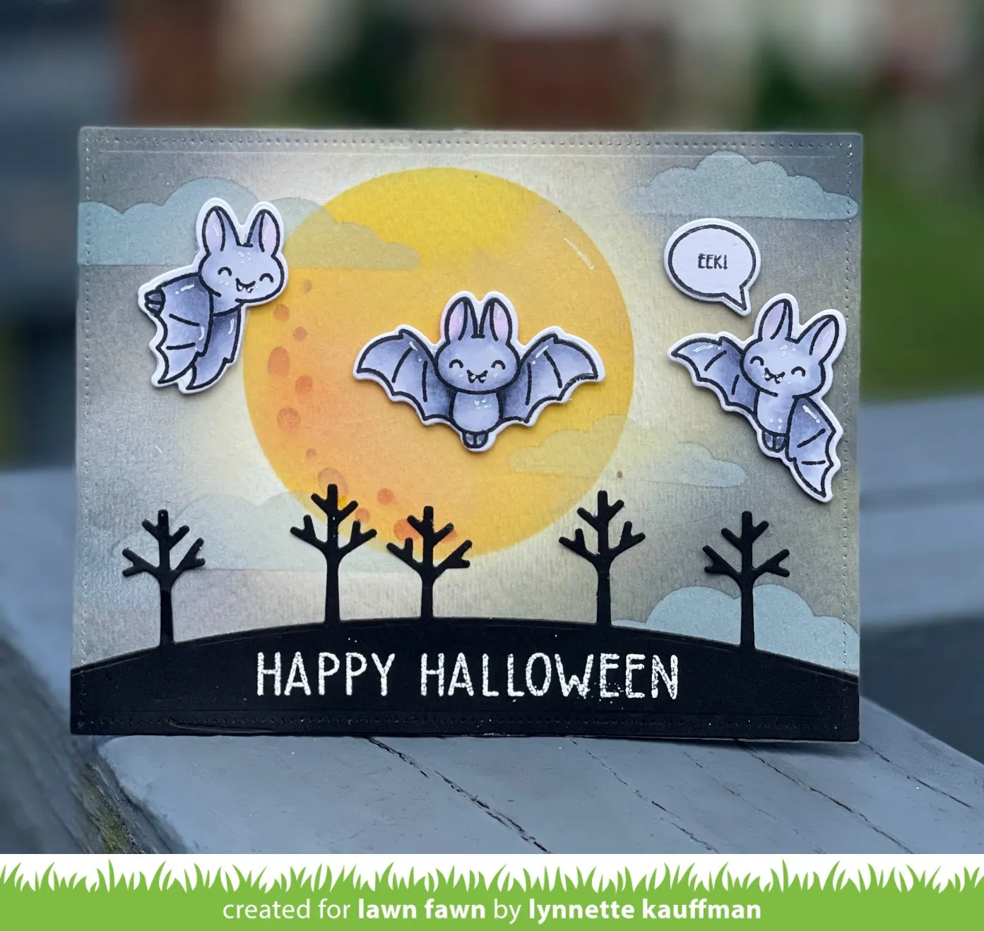 Lawn Fawn Simple Stitched Tree Border LF2963 Stanze 15,2cm