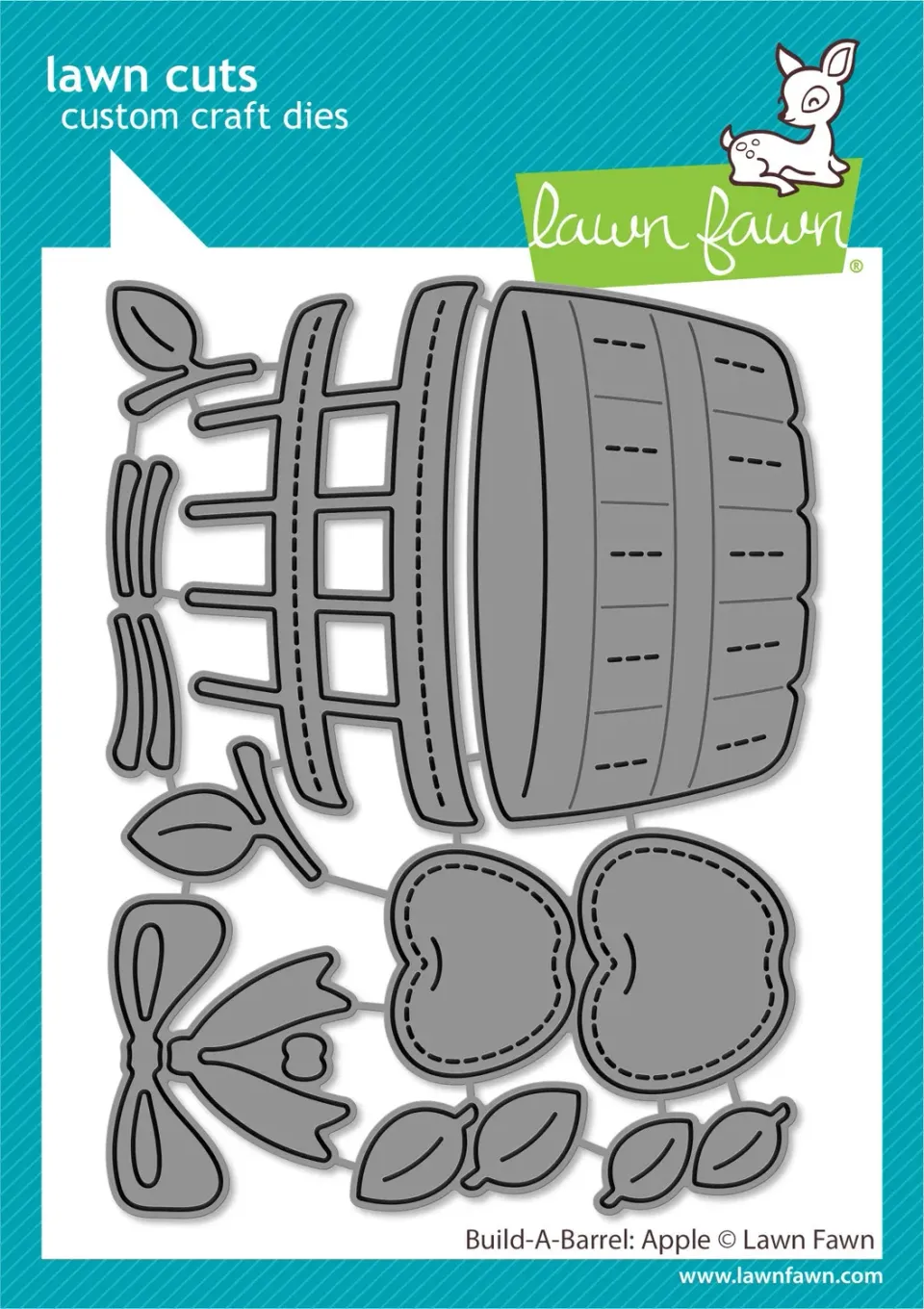 Lawn Fawn Build-A-Barrel Apple Stanzformen LF2962