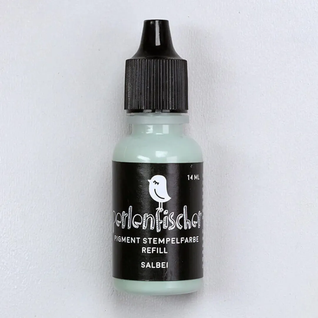 Perlenfischer Pigment Refill Stempelfarbe Salbei 14 ml