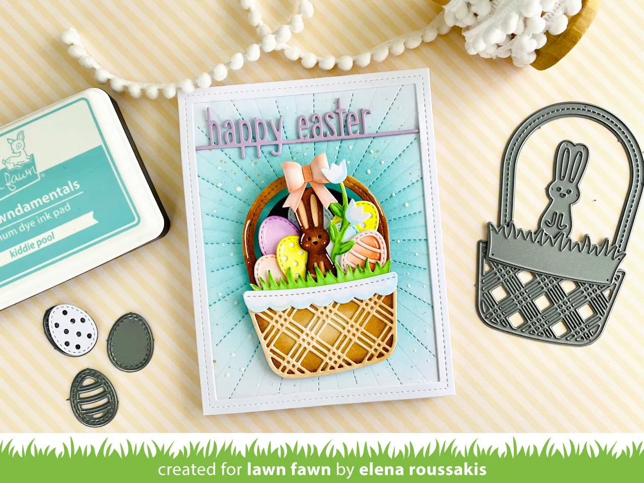 Lawn Fawn Lawn Cuts Build-a-Basket Easter Stanze Ostern