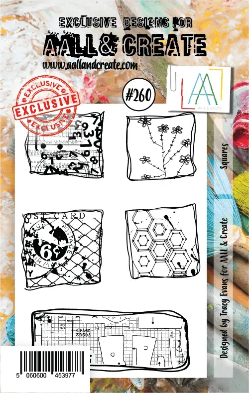 AALL and Create #260 Squares Stempelset A7 Hintergrund