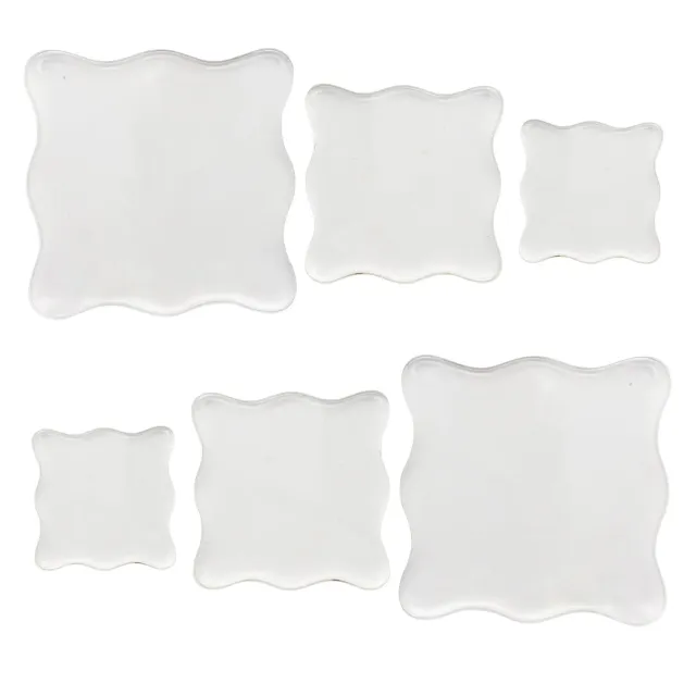 Ieebee Wave Edge Acrylstempelblock 10 x 10 cm transparent