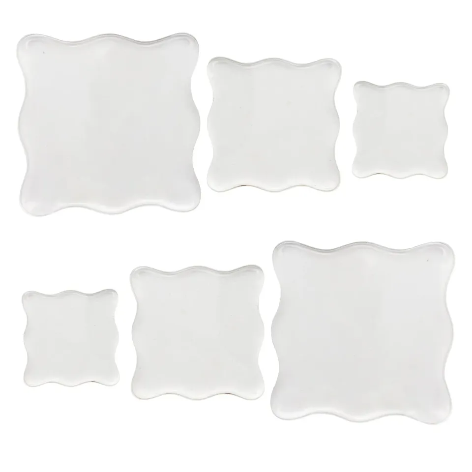 Ieebee Wave Edge Acrylstempelblock 10 x 10 cm transparent