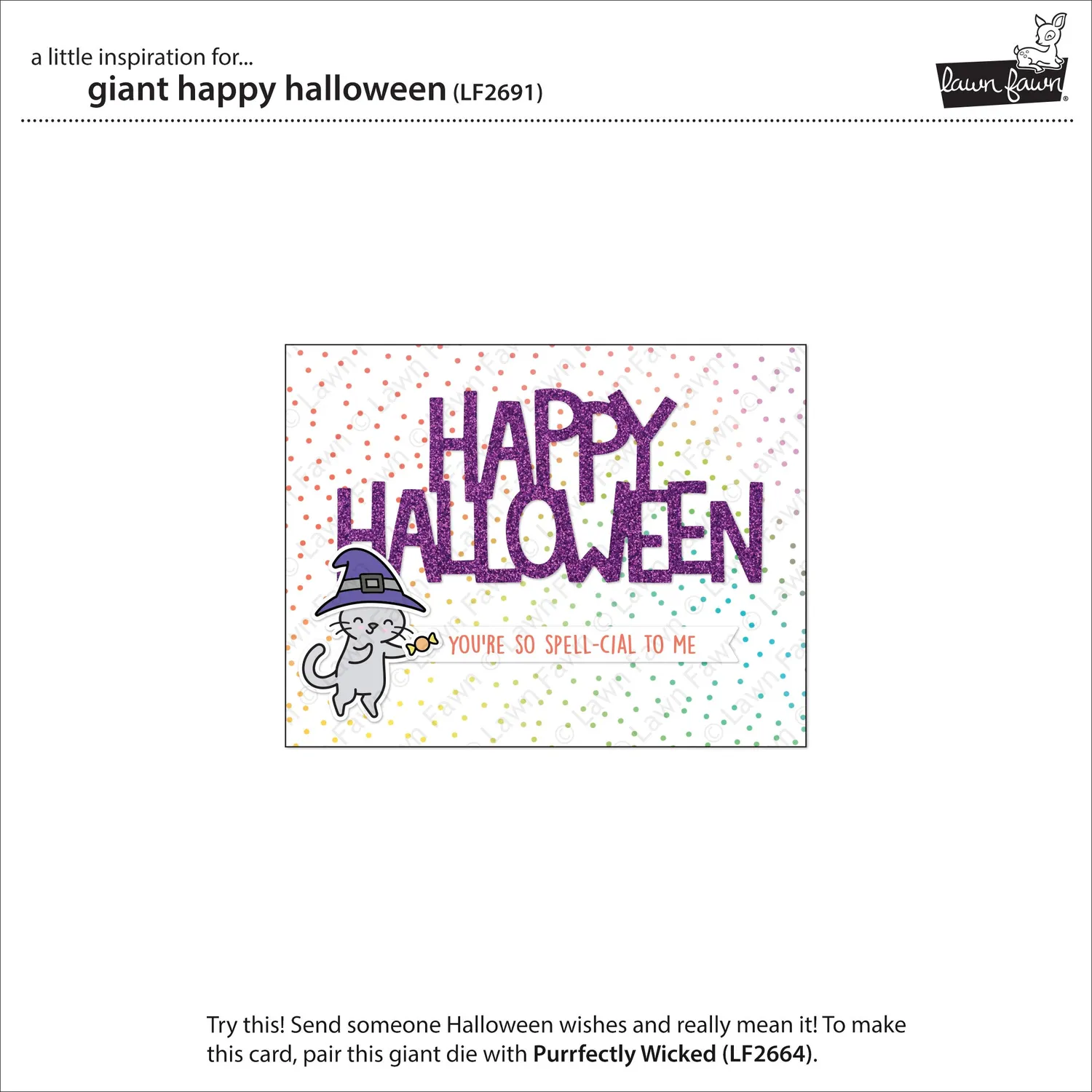 Lawn Fawn Giant Happy Halloween Stanzschablone groß