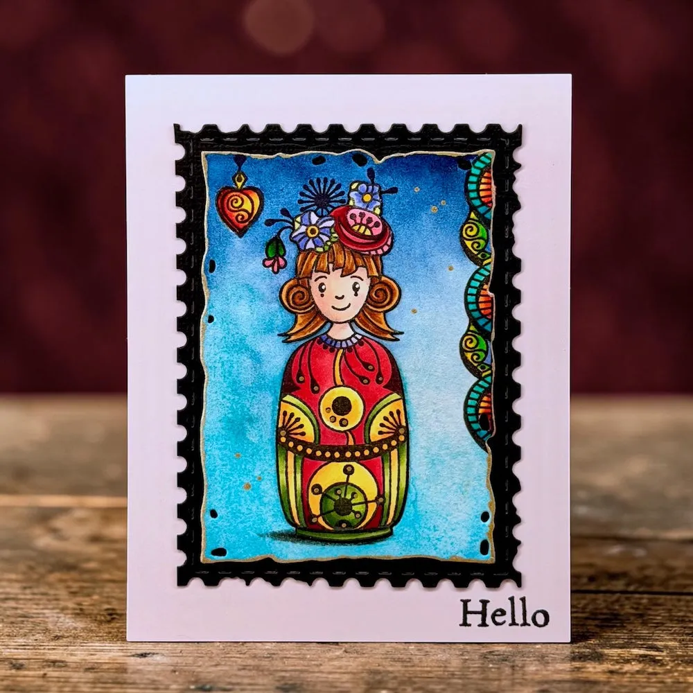 AALL and Create Azoline Lovely Couleurs Stempel-Bundle A6 floral
