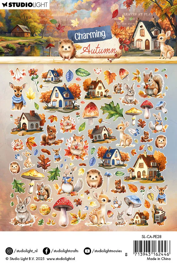 StudioLight Charming Autumn Papierelemente 108 Teile Herbst