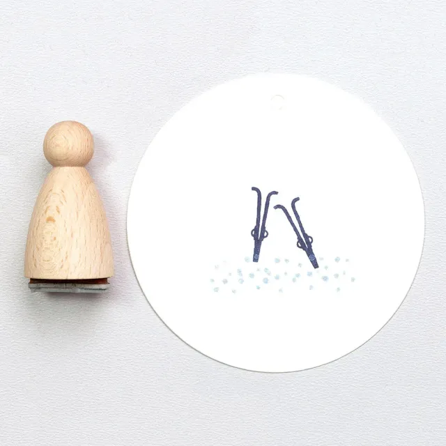 Perlenfischer Ski Stempel 19x7 mm Winter
