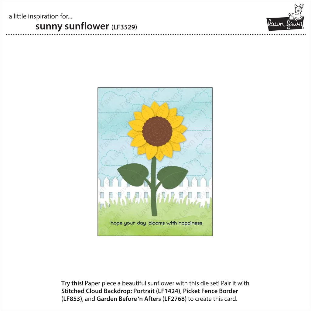 Lawn Fawn Lawn Cuts Sunny Sunflower Stanzen 6-teilig