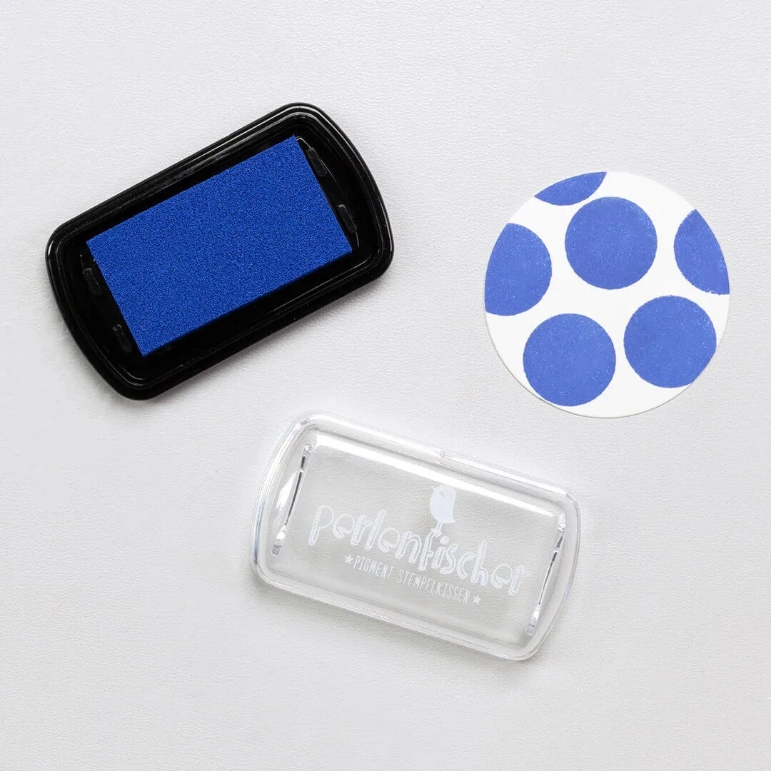 Perlenfischer Kornblume Stempelkissen Mini blau