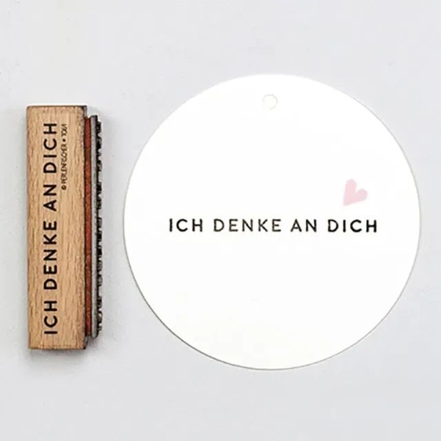 Perlenfischer Ich denke an dich Stempel 3x52 mm Text