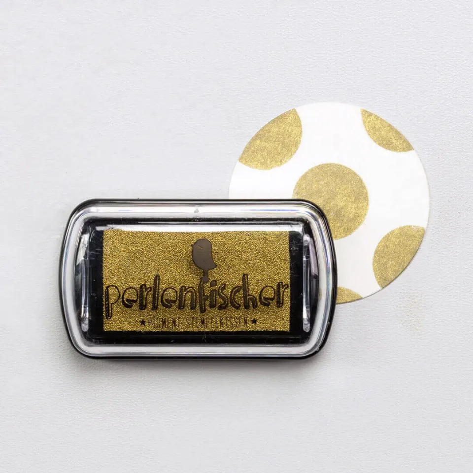 Perlenfischer Gold Mini Stempelkissen Pigment