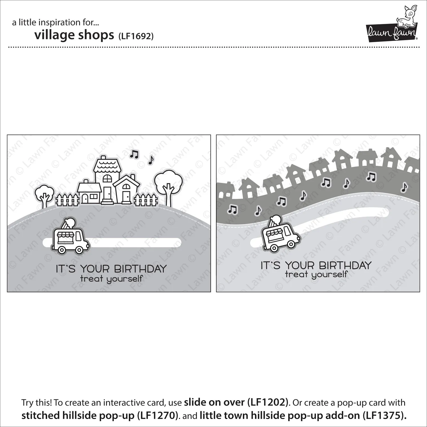 Lawn Fawn Village Shops LF1692 Clear Stamps Läden