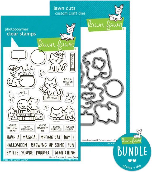 Lawn Fawn Hocus Purr-cus Stempel + Stanzen Bundle Halloween
