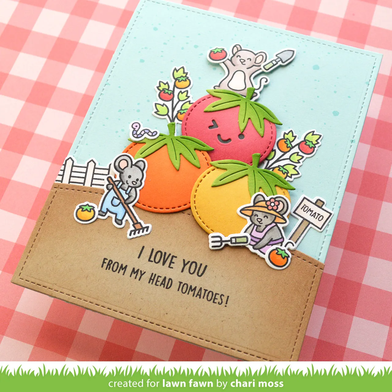 Lawn Fawn Stitched Garden Veggies Stanzschablonen 12-teilig