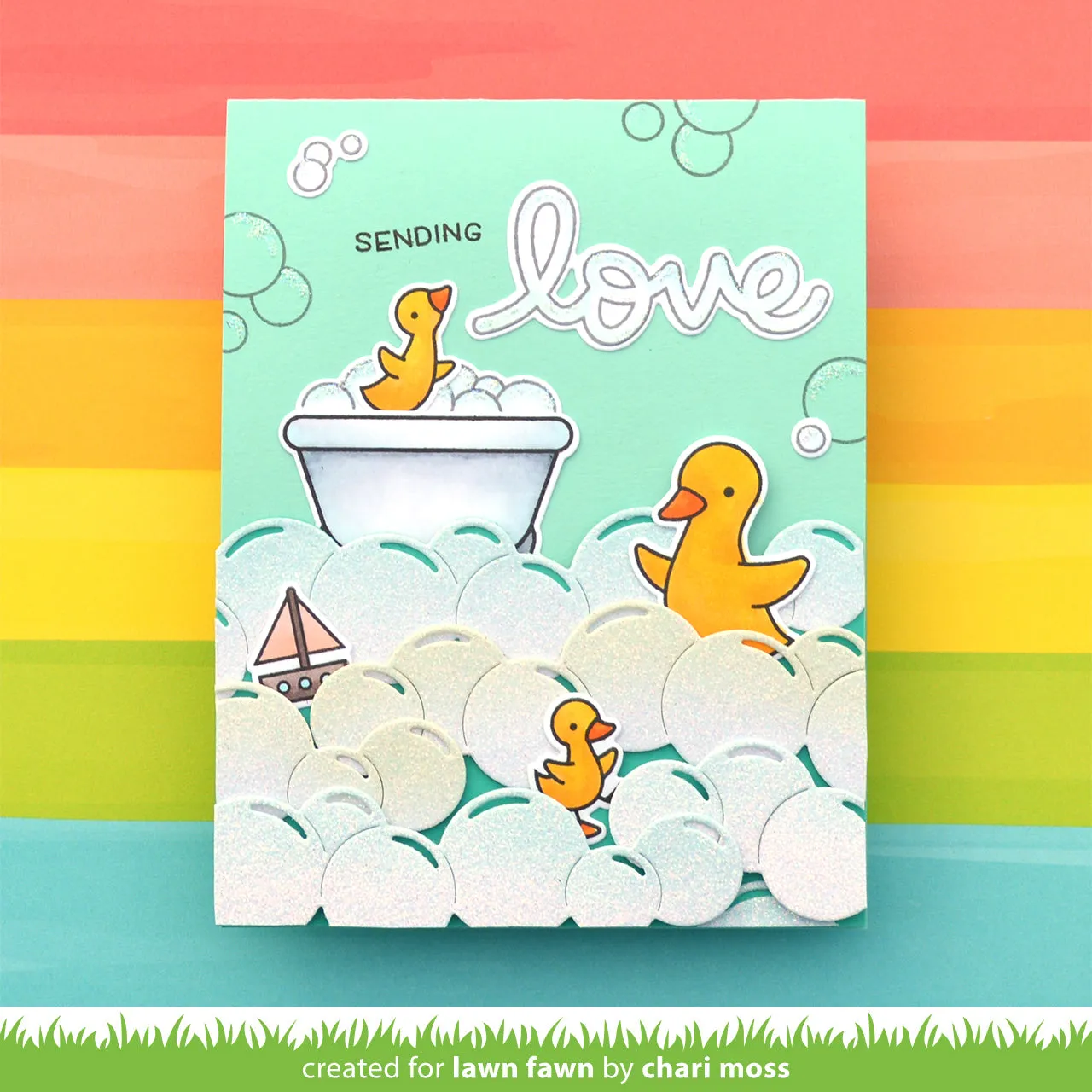Lawn Fawn Bubble Border LF2527 Stanzschablone Bordüre