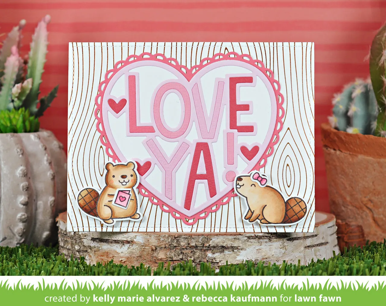 Lawn Fawn Woodgrain Background Heißfolienplatte LF3024