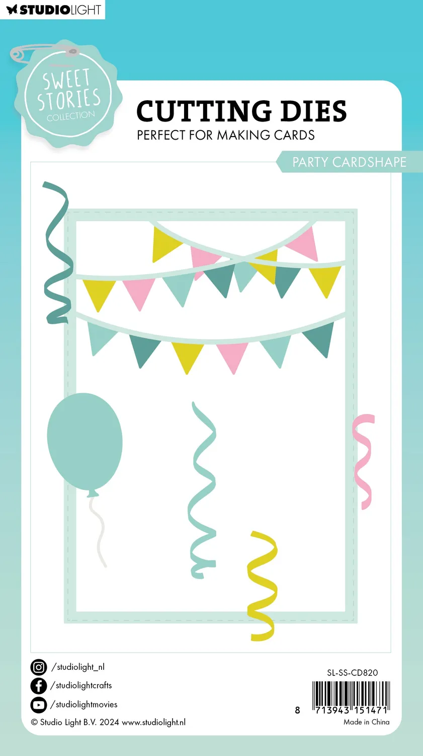 StudioLight Sweet Stories Party cardshape Stanzschablone Kartenformat
