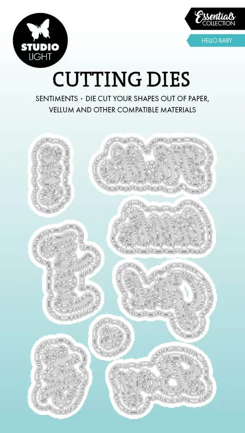 StudioLight Essentials Stanzschablone Hello Baby Schriftzug