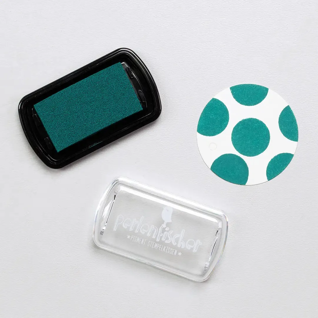 Perlenfischer Smaragd Mini Stempelkissen Pigment säurefrei