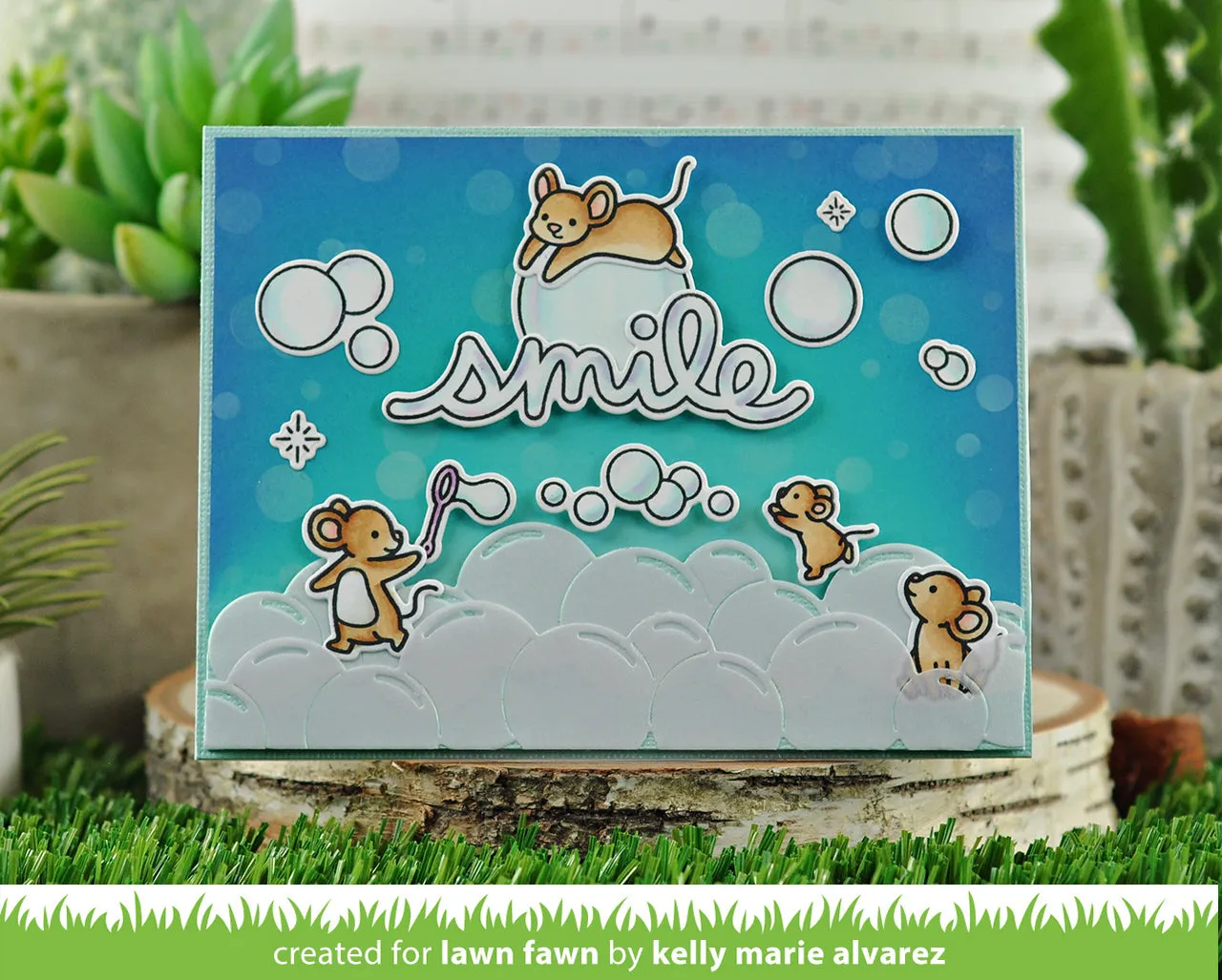 Lawn Fawn Bubble Border LF2527 Stanzschablone Bordüre