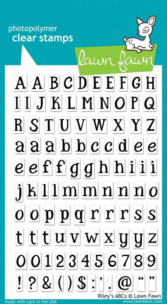 Lawn Fawn Riley's ABCs Alphabet Clear Stamps 103 Teile