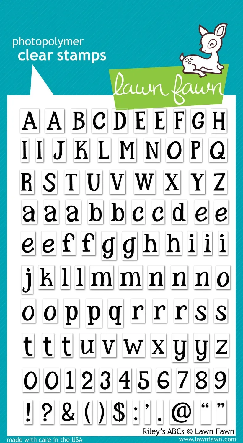 Lawn Fawn Riley's ABCs Alphabet Clear Stamps 103 Teile