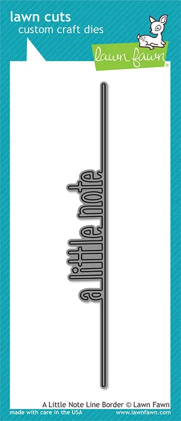 Lawn Fawn Lawn Cuts A Little Note Line Border Stanzschablone