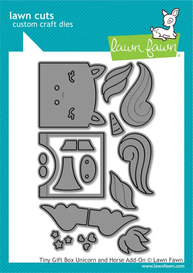 Lawn Fawn Tiny Gift Box Unicorn LF2173 Stanzschablonen Set