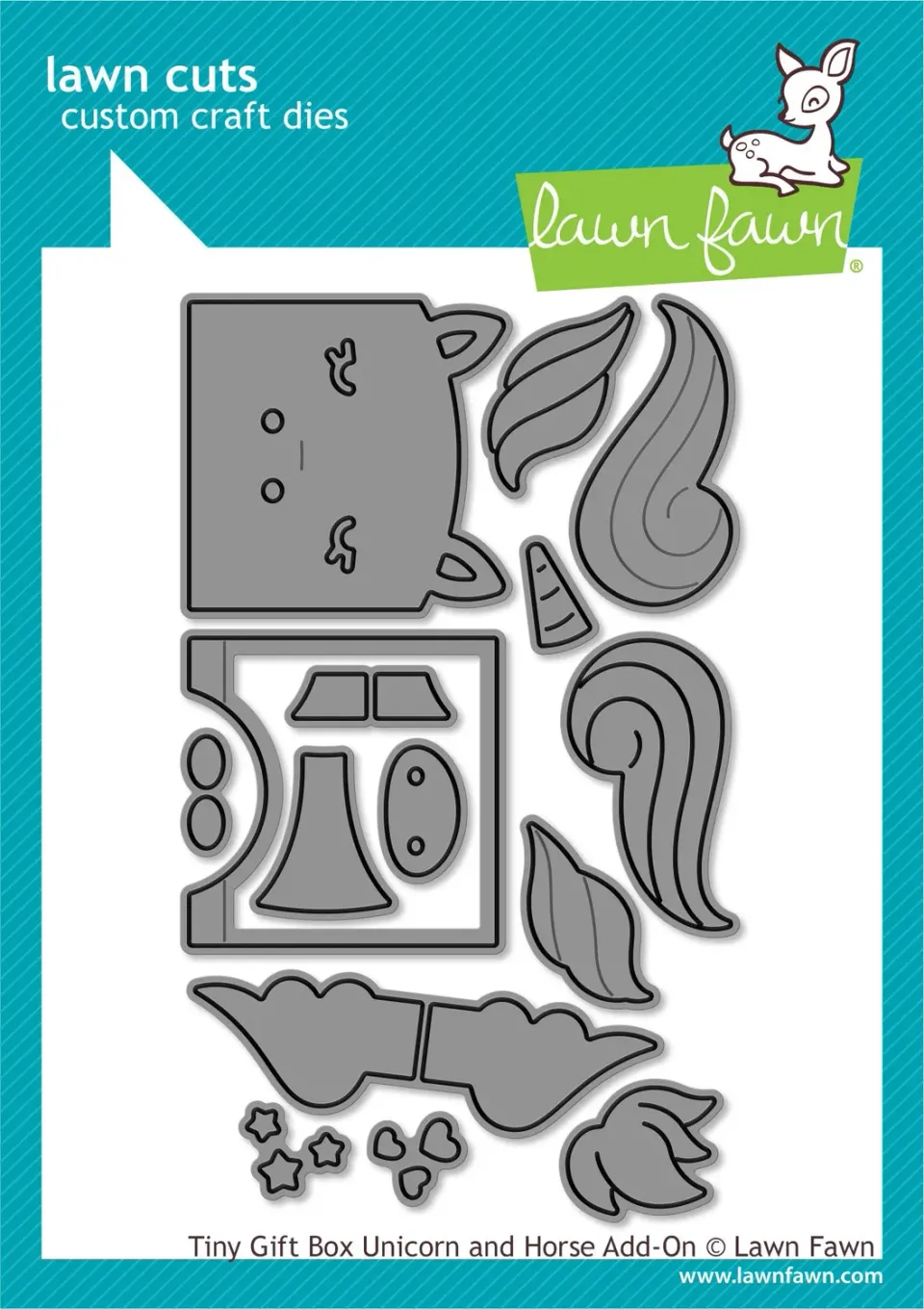 Lawn Fawn Tiny Gift Box Unicorn LF2173 Stanzschablonen Set