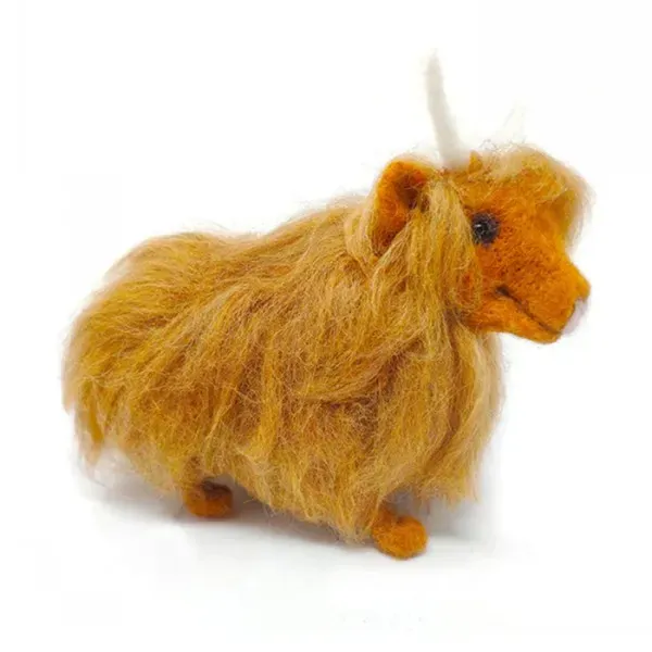 Lavinia-Stamps Highland Cow Nadelfilz-Set Geschenkbox