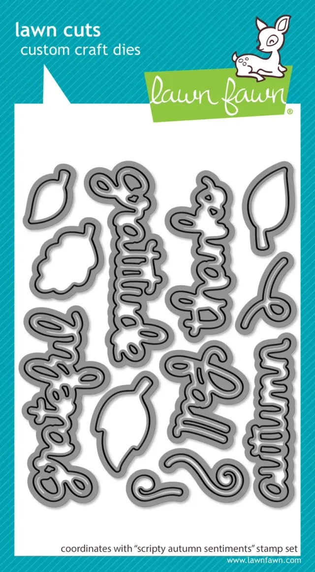 Lawn Fawn Scripty Autumn Sentiments LF2663 Stanzschablonen
