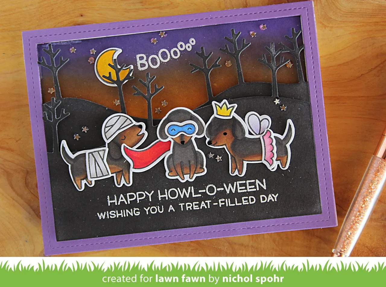 Lawn Fawn Stitched Tree Borders LF1236 Stanzschablonen Border