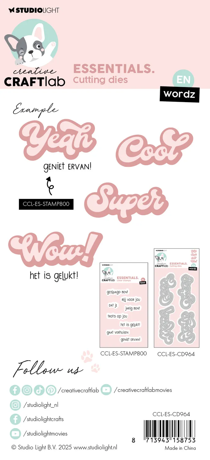 StudioLight Creative Craftlab Wordz Super Stanzschablone