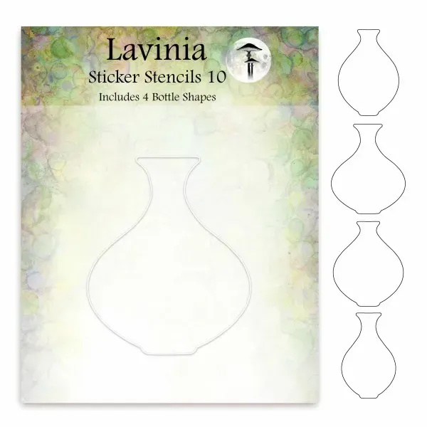 Lavinia Stamps Sticker Stencils 10 Flaschen 4 Motive