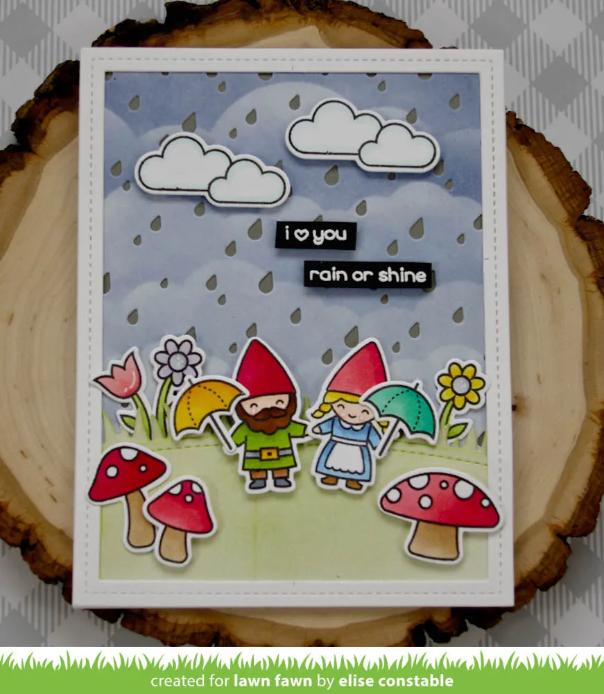 Lawn Fawn Rainy Backdrop Portrait Stanzen Regen 10,8x14cm