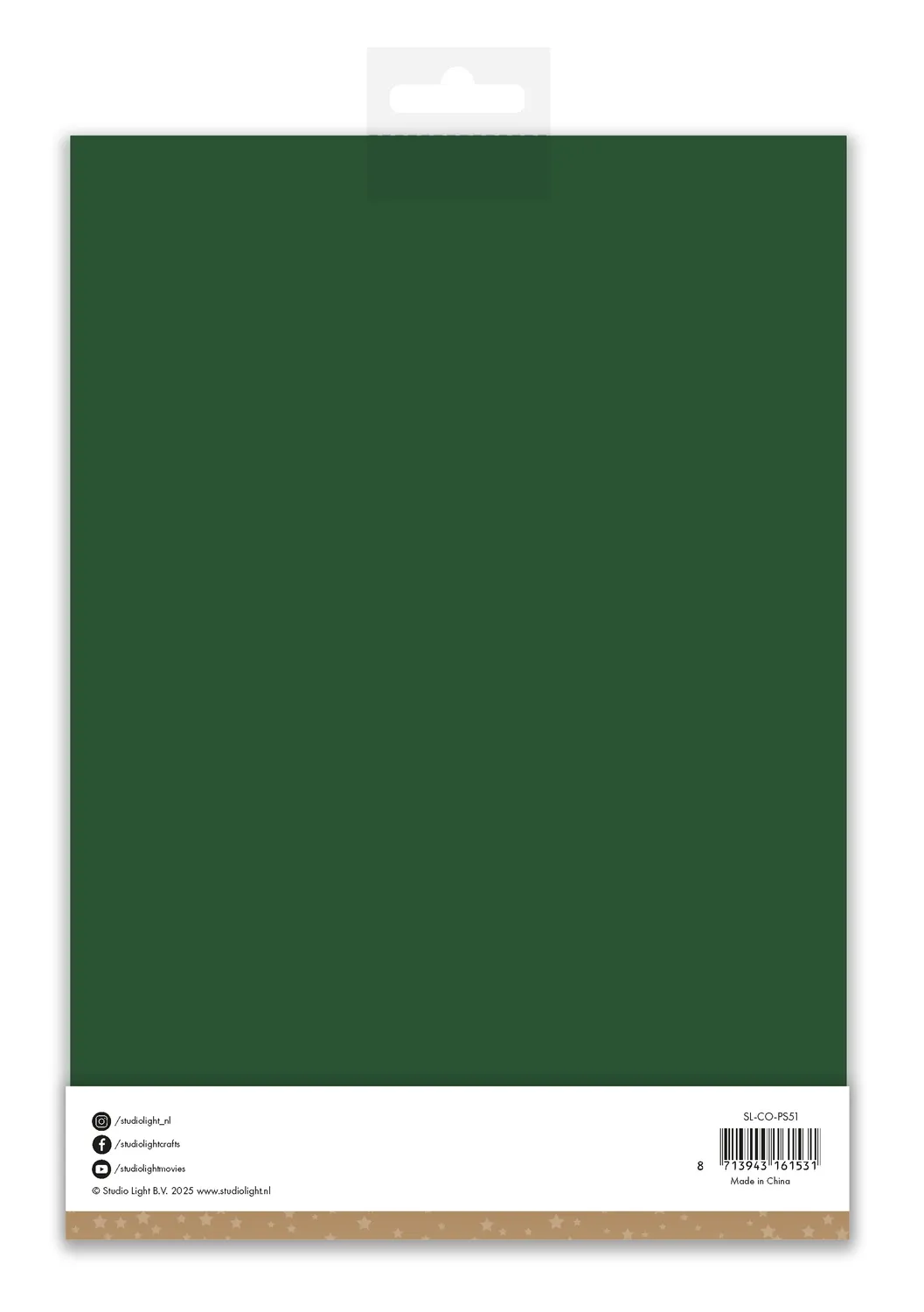 StudioLight Essentials Christmas Green Papierset A4 10 Blatt grün