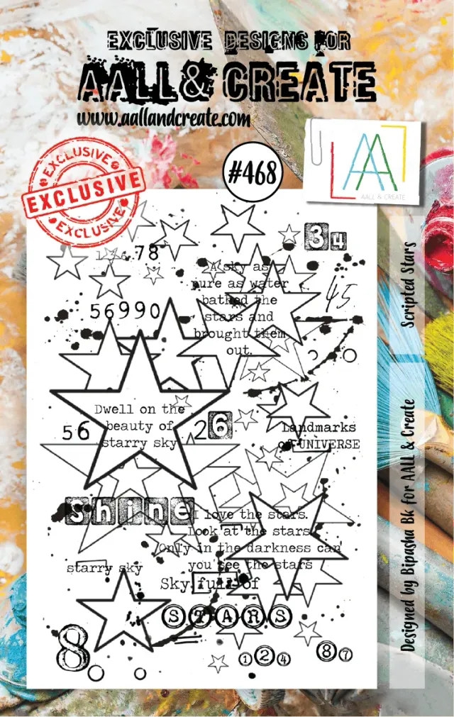 AALL and Create 468 Scripted Stars Stempel A7 sternförmig