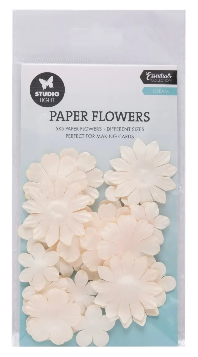 StudioLight Essentials Paper Flowers Creme 25 Stück