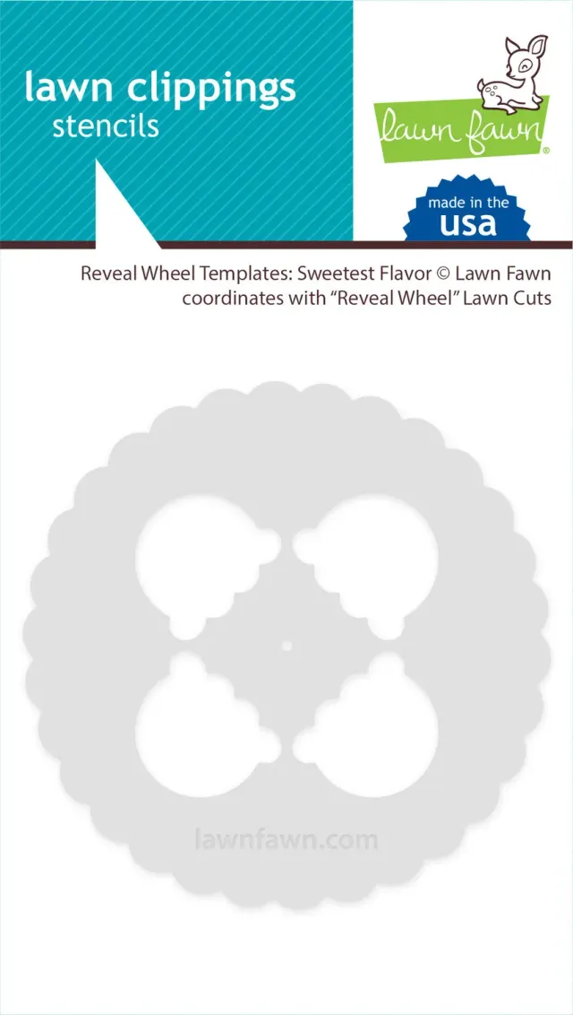 Lawn Fawn Reveal Wheel Sweetest Flavor Templates Schablonen