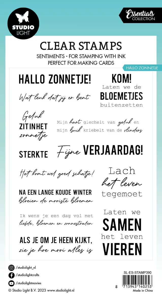 Studio Light Essentials Zonnige teksten Stempelset niederländisch